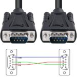 2 Metre 9 PIN MALE TO MALE RS232 STRAIGHT THROUGH SERIAL D-SUB CABLE DB9 LEAD 2M