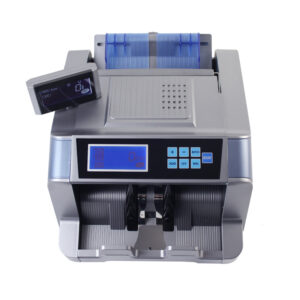 Automatic banknote counting machine in operation