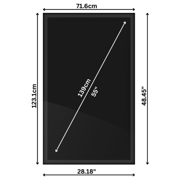55-Inch Digital Window Display - 4K Commercial Screen