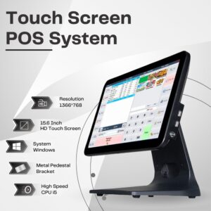 15.6 inch touchscreen POS terminal front view