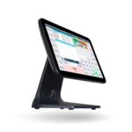 Side view of 15.6 inch touchscreen POS terminal for shops