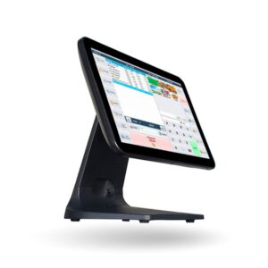 Side view of 15.6 inch touchscreen POS terminal for shops