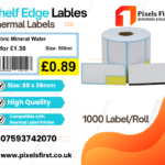 Shelf Edge Thermal Colour Label / Ticket Roll